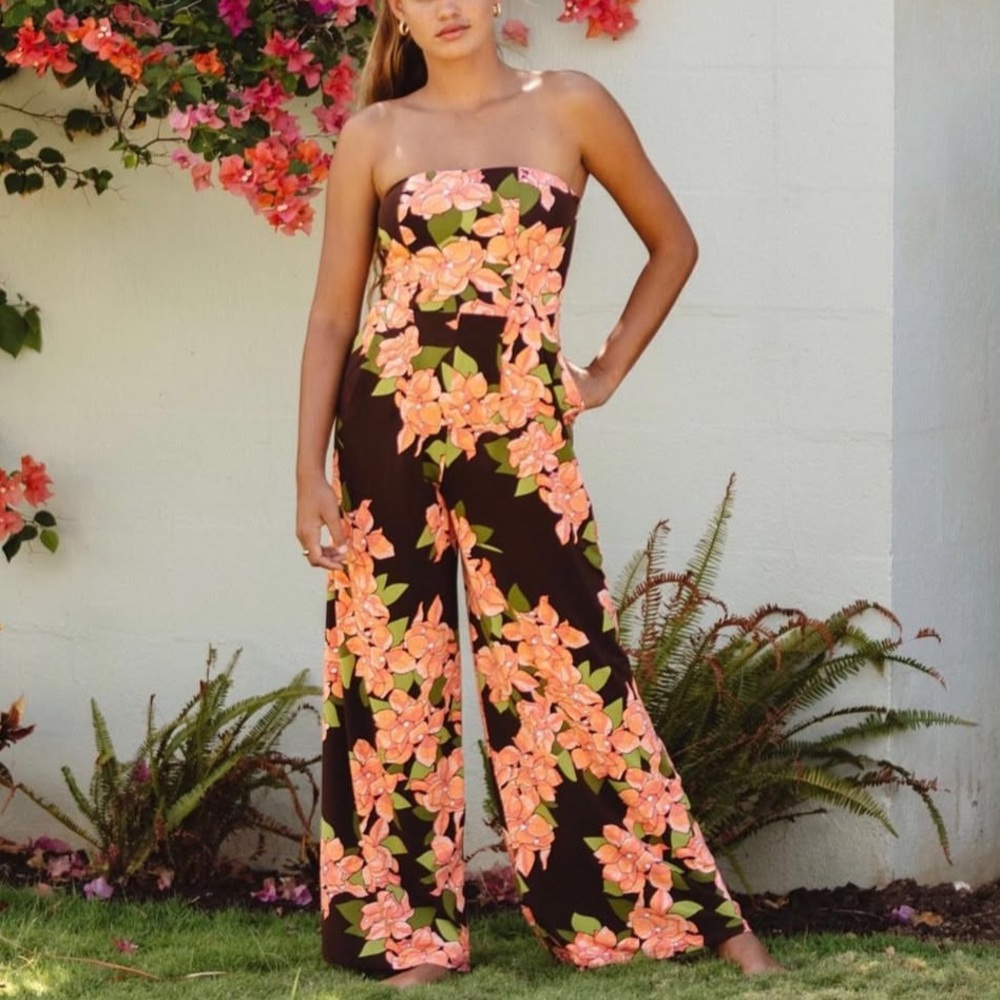 Fighting Eel Strapless Jumpsuit Bougainvillea Sma… - image 2